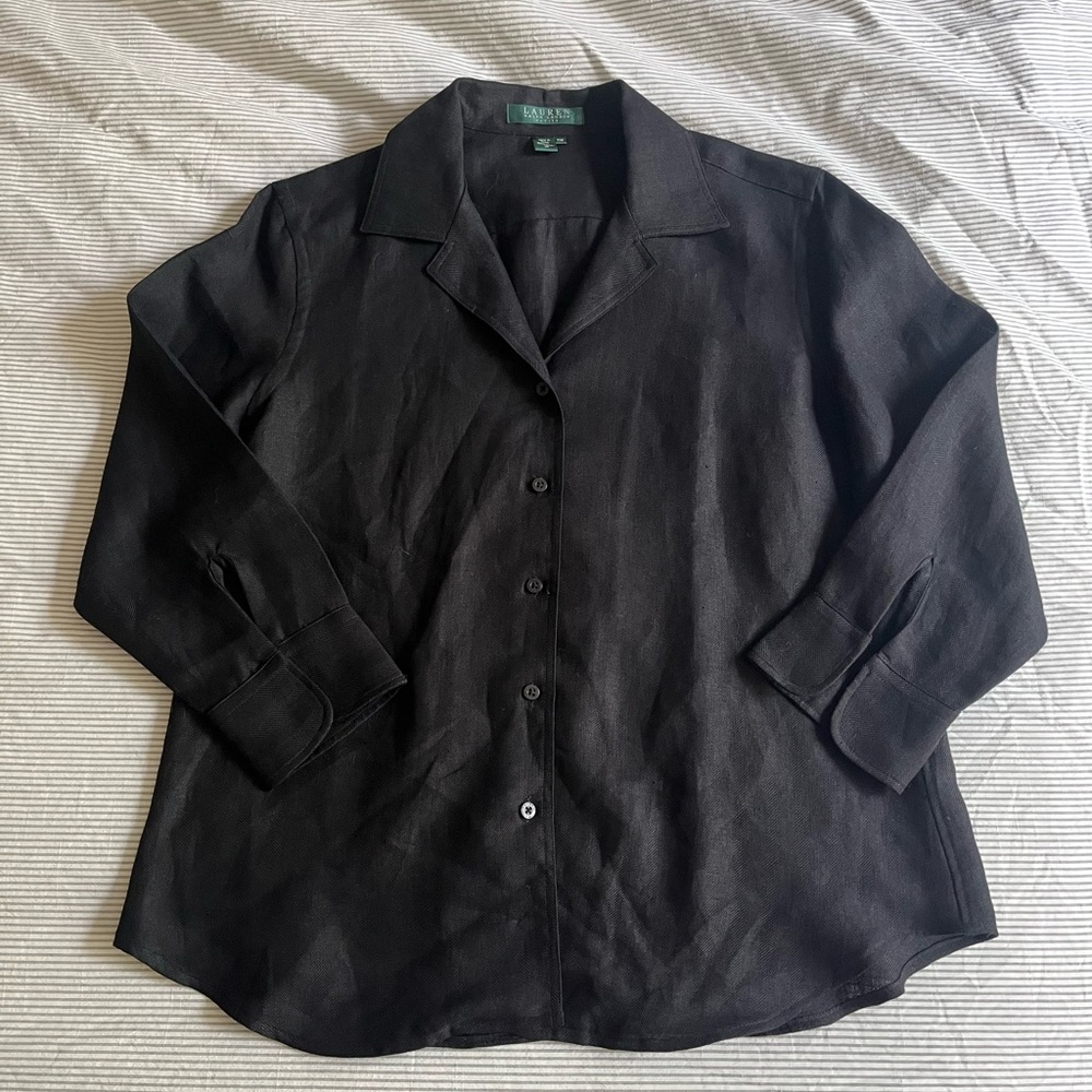 🌟3 for $25🌟 Lauren Ralph Lauren 100% Linen Button-Up Shirt